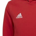 Adidas Entrada 22 Sweat Cotton Fleece Hoodie Red Child