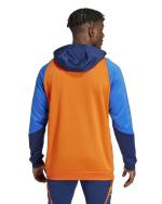 Training Sweatshirt JUVENTUS FC Adidas Training Top Half zip Hood Men 2024 25 Orange with zip pockets