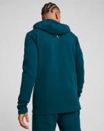 Suit jacket OLYMPIQUE MARSEILLE OM Puma CASUALS full zip cotton Sweatshirt man 2024 25 Blue Ocean Tropic