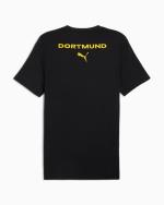  Borussia Dortmund 09 Puma T-shirt maglia maglietta Nero Cotone Casuals Tee 