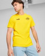 Leisure T-shirt BORUSSIA DORTMUND 09 BVB Puma Ftbl Culture Round Neck Cotton Men's Shirt 2024 25 Yellow