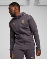 ACM MILAN Puma CASUALS Trainingsjacke aus Baumwolle mit durchgehendem Reißverschluss Herren Fleece 2024 25 Flaches Dunkelgrau
