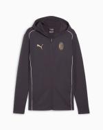 ACM MILAN Puma CASUALS Trainingsjacke aus Baumwolle mit durchgehendem Reißverschluss Herren Fleece 2024 25 Flaches Dunkelgrau