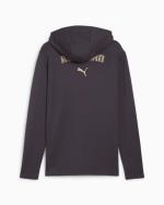 ACM MILAN Puma CASUALS Trainingsjacke aus Baumwolle mit durchgehendem Reißverschluss Herren Fleece 2024 25 Flaches Dunkelgrau