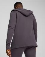 ACM MILAN Puma CASUALS Trainingsjacke aus Baumwolle mit durchgehendem Reißverschluss Herren Fleece 2024 25 Flaches Dunkelgrau