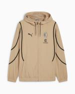 AC MILAN Herren Stadium Pre Match Jacke aus gewebter Mikrofaser 2024 25 mit Kapuze Prairie Tan