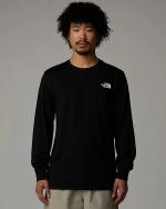  T-shirt maglia maglietta maniche lunghe UOMO The North Face Nero Easy Cotone 