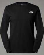  T-shirt maglia maglietta maniche lunghe UOMO The North Face Nero Easy Cotone 