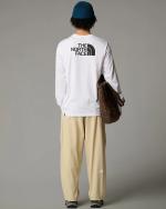 T-shirt leisure The north face ML/S EASY TEE Crewneck cotton man Long Sleeves White