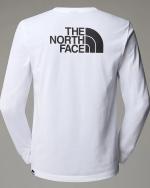 T-shirt leisure The north face ML/S EASY TEE Crewneck cotton man Long Sleeves White