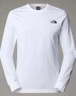 T-shirt leisure The north face ML/S EASY TEE Crewneck cotton man Long Sleeves White