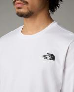 T-shirt leisure The north face ML/S EASY TEE Crewneck cotton man Long Sleeves White