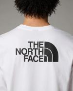 T-shirt leisure The north face ML/S EASY TEE Crewneck cotton man Long Sleeves White