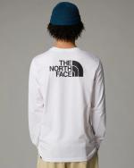 T-shirt leisure The north face ML/S EASY TEE Crewneck cotton man Long Sleeves White