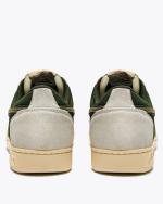  Scarpe Sneakers UOMO Diadora MAGIC BASKET LOW SUEDE LEATHER Bianco Verde T2 
