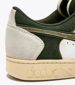  Scarpe Sneakers UOMO Diadora MAGIC BASKET LOW SUEDE LEATHER Bianco Verde T2 