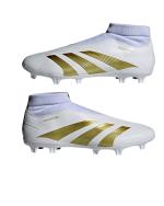  Scarpe Calcio Adidas Predator Bianco Sintetico League laceless FG Senza lacci 