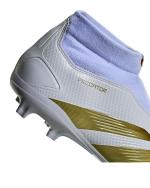  Scarpe Calcio Adidas Predator Bianco Sintetico League laceless FG Senza lacci 