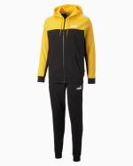 Puma Essentials Hoodie Colorblock Herren Sport Trainingsanzug Cotton Fleece Schwarz Gelb