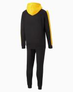 Puma Essentials Hoodie Colorblock Herren Sport Trainingsanzug Cotton Fleece Schwarz Gelb