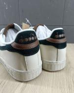 Sportschuhe Sneakers Diadora Game L Low Waxed Suede Pop Leder Herren SCHWARZ SCARABEO