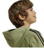  Felpa Cappuccio Hoodie Bambini ragazzi Adidas Essentials 3S Tiberio Verde 