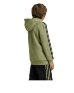  Felpa Cappuccio Hoodie Bambini ragazzi Adidas Essentials 3S Tiberio Verde 