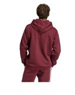  Felpa Cappuccio Hoodie UOMO Adidas Essentials Fleece 3 stripes Amaranto 