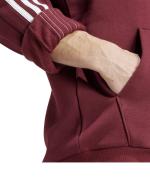  Felpa Cappuccio Hoodie UOMO Adidas Essentials Fleece 3 stripes Amaranto 