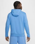 NIKE HOODIE Pullover Sportswear CLUB Sportswear French Terry WITH POCKETS Light blue cotton
