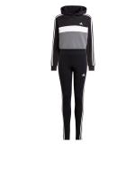 Addias Kids Girls Tiberio 3-Stripes Colorblock Fleece Leggings Junior Cotton Hooded Full Bodysuit