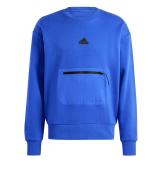  Felpa Sportiva UOMO Adidas Royal Blue City Escape Fleece Cotone Felpato 