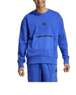  Felpa Sportiva UOMO Adidas Royal Blue City Escape Fleece Cotone Felpato 