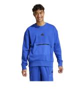  Felpa Sportiva UOMO Adidas Royal Blue City Escape Fleece Cotone Felpato 