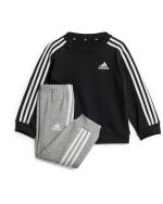 Adidas Essentials 3-Stripes Jogger Infant Baby Boy Newborn Tracksuit Overalls Pants Cotton Black Grey