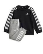 Adidas Essentials 3-Stripes Jogger Infant Baby Boy Newborn Tracksuit Overalls Pants Cotton Black Grey