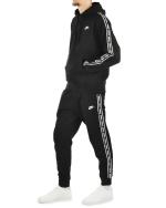 Tuta Intera Completa UOMO Nike Club Fleece HD Nero con tasche Cotone Felpato 