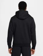 NIKE HOODIE Pullover Sportswear CLUB BB HDY FUTURA WITH POCKETS Black Fleece Cotton