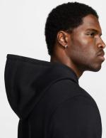NIKE HOODIE Pullover Sportswear CLUB BB HDY FUTURA WITH POCKETS Black Fleece Cotton