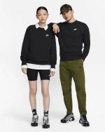 Nike Pullover Crew Club Cotton French Terry Black Sports Sweatshirt