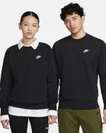 Nike Pullover Crew Club Cotton French Terry Black Sports Sweatshirt