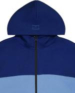 Full Zip Hooded Sweatshirt Sports Jacket Champion Color Block HD FZ Cotton Men\'s Blue