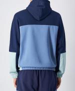 Full Zip Hooded Sweatshirt Sports Jacket Champion Color Block HD FZ Cotton Men\'s Blue