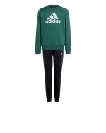 Adidas Kids Boys Essentials Big Logo Fleece Junior Cotton Tracksuit Green
