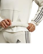  Felpa Cappuccio Hoodie UOMO Adidas Essentials Fleece 3 stripes Bianco Avorio 