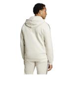  Felpa Cappuccio Hoodie UOMO Adidas Essentials Fleece 3 stripes Bianco Avorio 