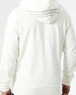  Giacca sportiva felpa cappuccio UOMO Adidas Off White 3 Stripes HD FZ 
