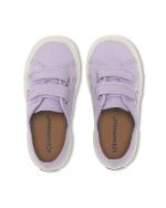 Sports shoes sneakers Superga 2750-COTJSTRAP CLASSIC Canvas Yellow Felt strap PURPLE LILAC
