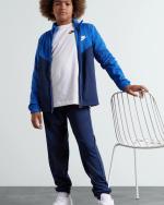  Tuta Intera Completa Ragazzi Unisex Nike K NSW POLY FZ HBR Blu 