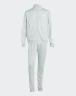  Tuta Intera Completa UOMO Adidas 3 Stripes Tricot Grigio 